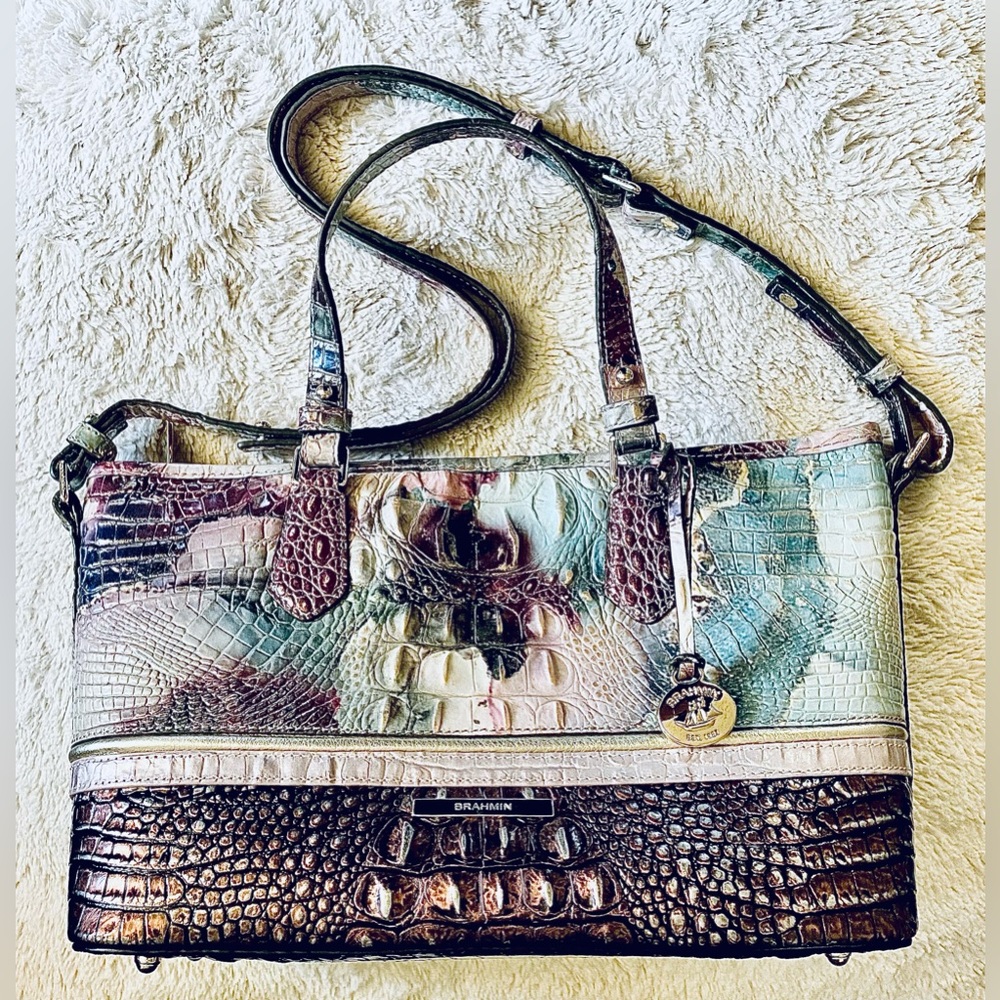 NWOT Brahmin Jasper Mini Asher Nirvana Handbag/Satchel/Crossbody Purse - Picture 2 of 16